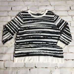 Ann Taylor sequins stripe sweater size large 🤩